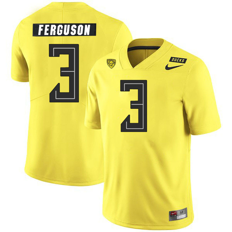 Men #3 Terrance Ferguson Oregon Ducks College Football Jerseys Stitched Sale-Yellow - Click Image to Close